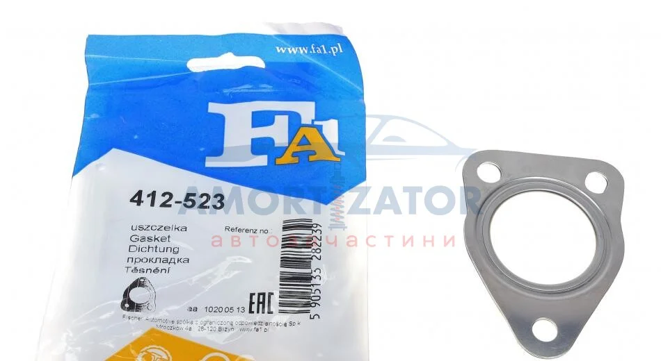 Прокладка труби вихлопної FA1 412-523 Fischer Automotive One (FA1) 412523 (фото 1)