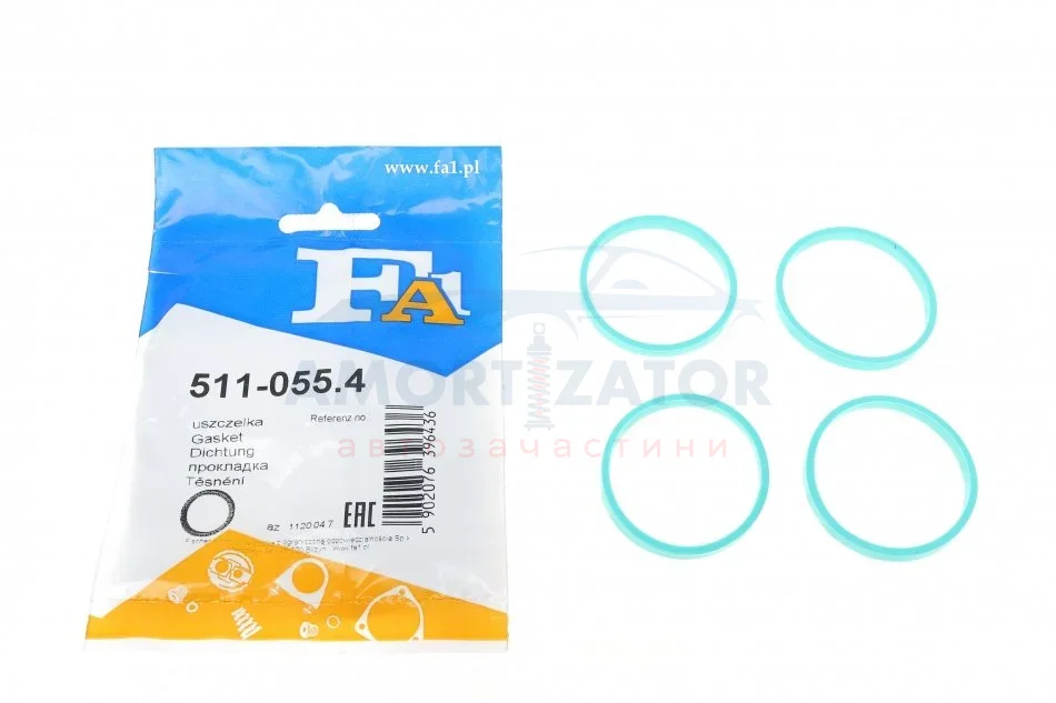Комплект прокладок впускного коллектора 4шт VAG 1.4 16V/1.6 16V (вир-во Fischer) Fischer Automotive One (FA1) 511055.4 (фото 1)