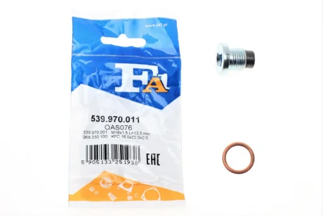 Пробка піддону автомобіля Fischer Automotive One (FA1) 539.970.011