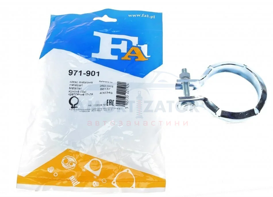 Хомут глушника FA1 971-901 Fischer Automotive One (FA1) 971901 (фото 1)