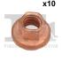FISCHER Гайка M8 SiMu SW10FL Cu (OE - 035805,849928,4403640,4420282,4420881) Fischer Automotive One (FA1) 988-0806.10 (фото 1)