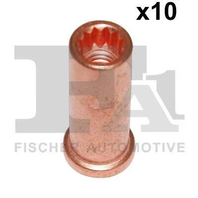 FISCHER VW Гайка впускного колектора з мідним покриттям (з фланцем 16mm, внутрішня «зірочка»)M8x1,25 L=36mm Fischer Automotive One (FA1) 9880831.10 (фото 1)