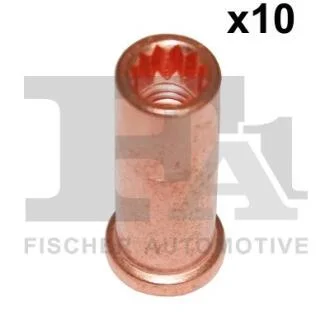 FISCHER VW Гайка впускного колектора з мідним покриттям (з фланцем 16mm, внутрішня «зірочка»)M8x1,25 L=36mm Fischer Automotive One (FA1) 9880831.10