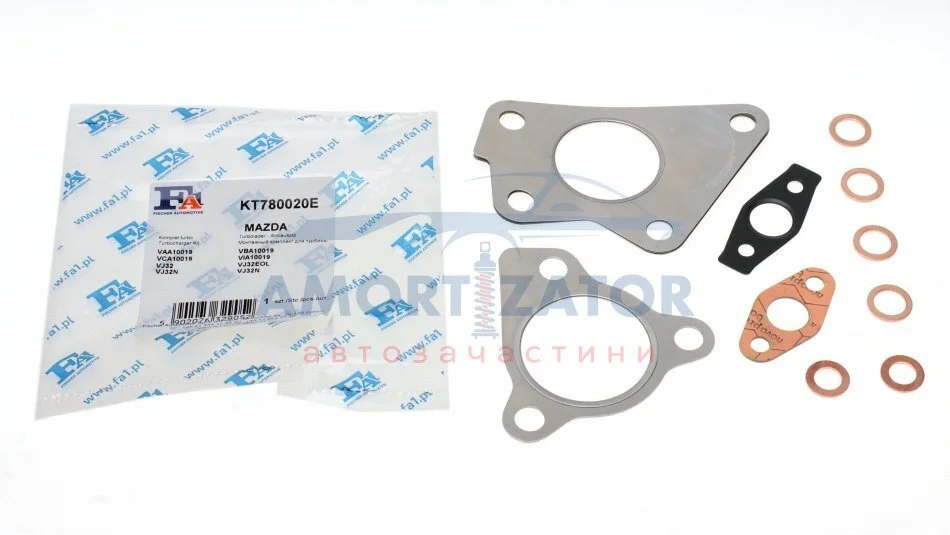 FISCHER MAZDA К-т прокладок турбіни 6 2.0 02-, MPV 2.0 02- Fischer Automotive One (FA1) KT780020E (фото 1)
