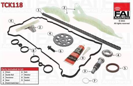 Комплект ланцюгів привода Fischer Automotive One (FA1) TCK118
