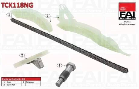 Комплект ланцюгів привода Fischer Automotive One (FA1) TCK118NG