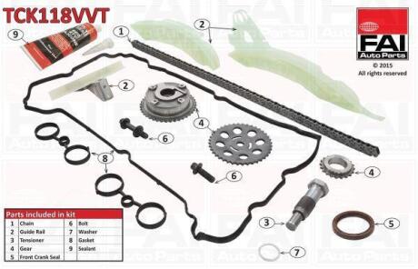 Комплект ланцюгів привода Fischer Automotive One (FA1) TCK118VVT