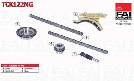 Комплект ланцюгів привода Fischer Automotive One (FA1) TCK122NG