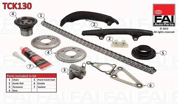 Комплект ланцюгів привода Fischer Automotive One (FA1) TCK130 (фото 1)