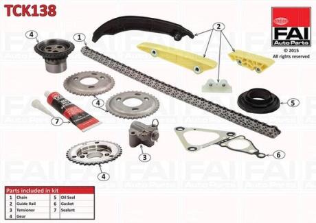 Комплект ланцюгів привода Fischer Automotive One (FA1) TCK138