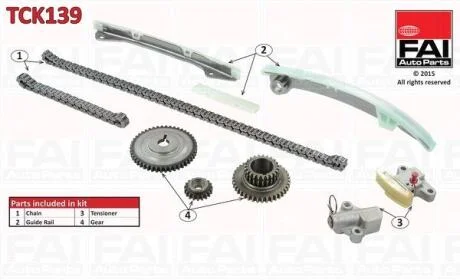 Комплект ланцюгів привода Fischer Automotive One (FA1) TCK139