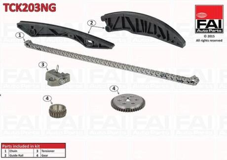 Комплект ланцюгів привода Fischer Automotive One (FA1) TCK203NG