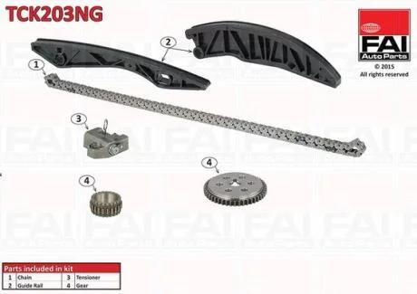 Комплект ланцюгів привода Fischer Automotive One (FA1) TCK203NG
