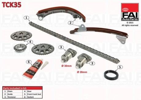 Комплект ланцюгів привода Fischer Automotive One (FA1) TCK35