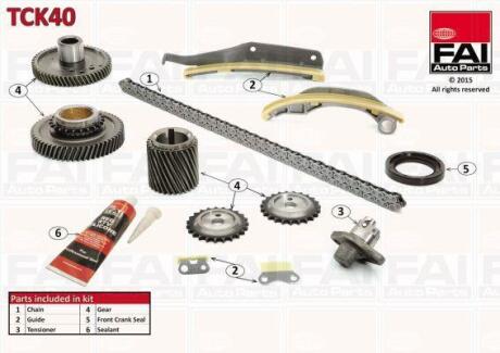 Комплект ланцюгів привода Fischer Automotive One (FA1) TCK40