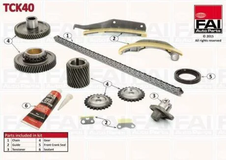 Комплект ланцюгів привода Fischer Automotive One (FA1) TCK40