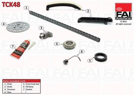 Комплект ланцюгів привода Fischer Automotive One (FA1) TCK48