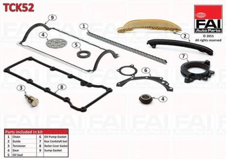Комплект ланцюгів привода Fischer Automotive One (FA1) TCK52
