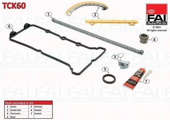 Комплект ланцюгів привода Fischer Automotive One (FA1) TCK60 (фото 1)