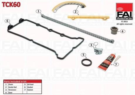Комплект ланцюгів привода Fischer Automotive One (FA1) TCK60