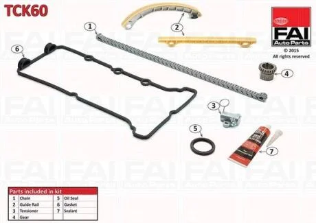 Комплект ланцюгів привода Fischer Automotive One (FA1) TCK60