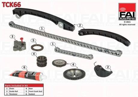 Комплект ланцюгів привода Fischer Automotive One (FA1) TCK66