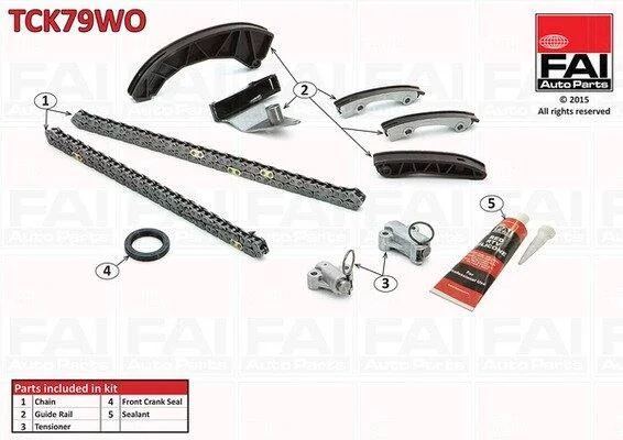 Комплект ланцюгів привода Fischer Automotive One (FA1) TCK79WO (фото 1)