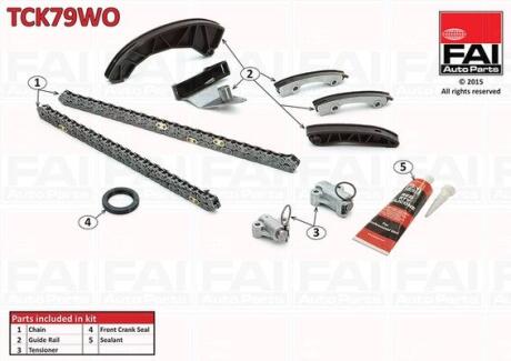 Комплект ланцюгів привода Fischer Automotive One (FA1) TCK79WO