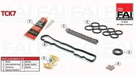 Комплект ланцюгів привода Fischer Automotive One (FA1) TCK7
