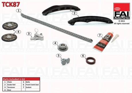 Комплект ланцюгів привода Fischer Automotive One (FA1) TCK87