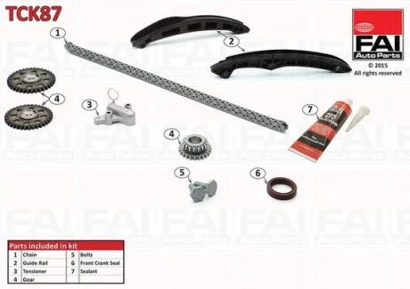Комплект ланцюгів привода Fischer Automotive One (FA1) TCK87