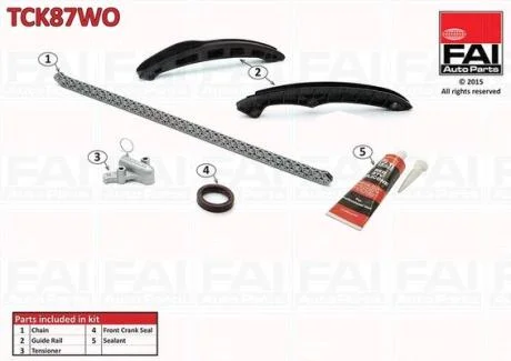 Комплект ланцюгів привода Fischer Automotive One (FA1) TCK87WO