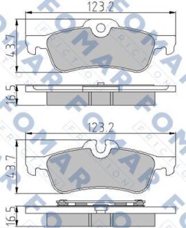 Колодки гальмівні дискові (комплект 4 шт) FOMAR FO 800781