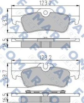 Колодки гальмівні дискові (комплект 4 шт) FOMAR FO 800781