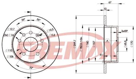 Гальмівний диск FREMAX BD-9101