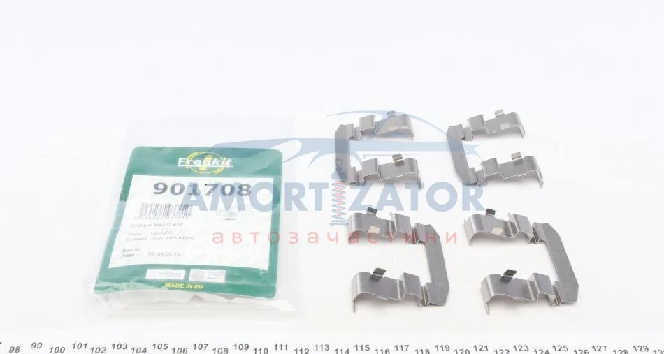 Комплект приладдя, накладка дискового гальма FRENKIT 901708 (фото 1)
