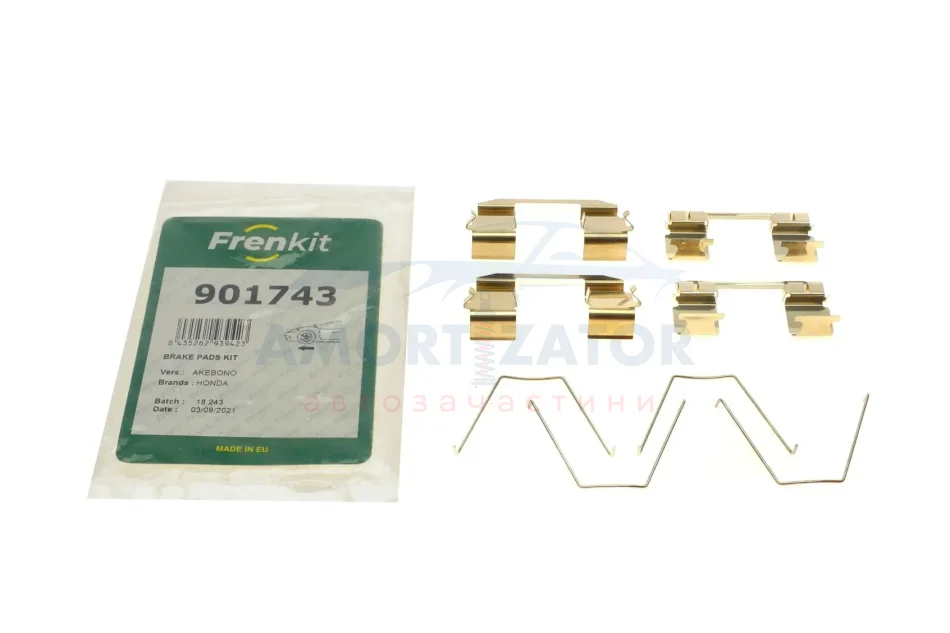 Комплект приладдя, накладка дискового гальма FRENKIT 901743 (фото 1)