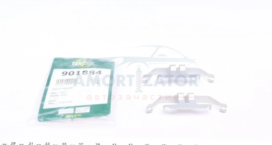 Комплект приладдя, накладка дискового гальма FRENKIT 901884 (фото 1)