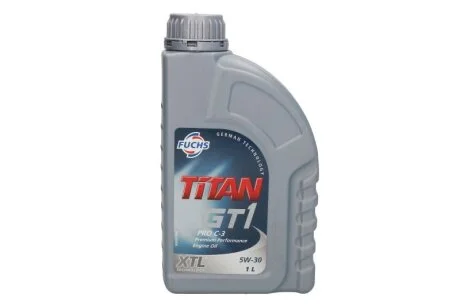 Олива двигуна 1L TITAN GT1 PRO C-3 5W-30 XTL (BMW LL-04/MB 229.51/VW 504 00 VW 507 00) FUCHS TITAN GT1 PRO C3 5W30 1L