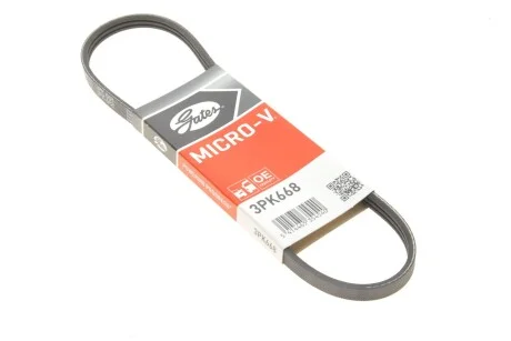 Ремінь генератора поліклиновий GATES 3PK668