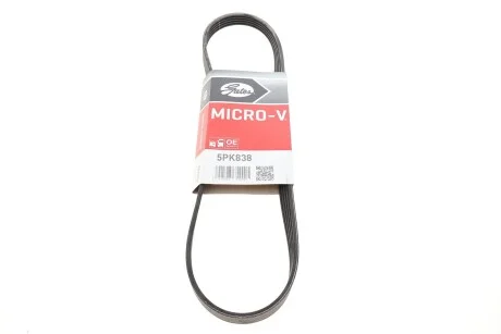 Ремінь генератора клиновий GATES 5PK838