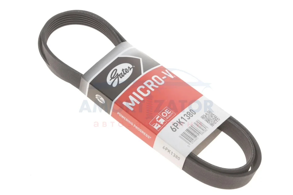 Ремень генератора Opel Astra H 04- GATES 6PK1380 (фото 1)