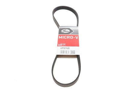 Ремінь генератора клиновий GATES 6PK948