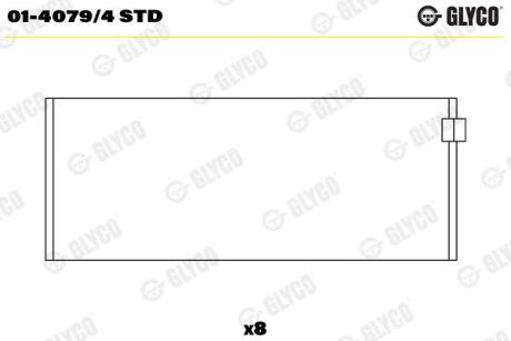 Вкладиш шатунний Glyco 01-4079/4 STD