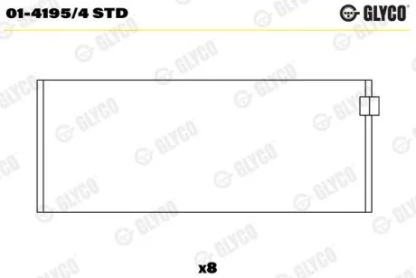 Вкладиші GLYCO 014195/4 STD