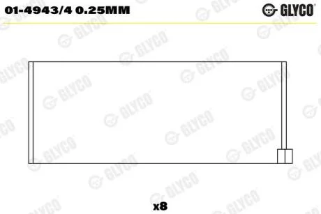 Підшипник шатуна GLYCO 014943/40.25MM