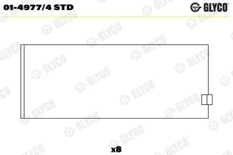 Вкладиші шатунні, комплект (Wymiar standardowy [STD]) RVI MASCOTT NISSAN CABSTAR, INTERSTAR, NT400 CABSTAR, PATROL GR V, TERRANO II, ATLEON, NT500 OPEL MOVANO A RENAULT MASTER II 3.0D 10.97- GLYCO 0149774STD