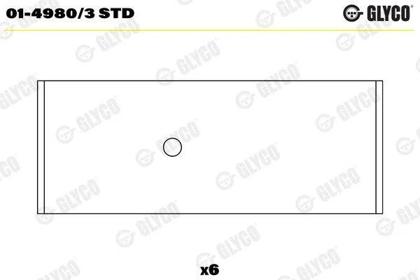 Комплект вкладишів двигуна GLYCO 014980/3 STD (фото 1)