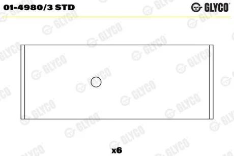 Комплект вкладишів двигуна GLYCO 014980/3 STD