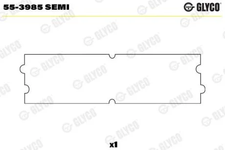 Підшипник ковзання поршневого пальця GLYCO 553985 SEMI